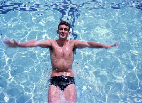 Swimmers cheering at John Monckton Aquatic Centre